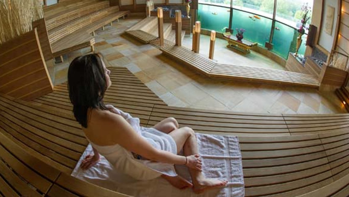 Die Koi-Sauna in der Badewelt Sinsheim ist die größte der Welt