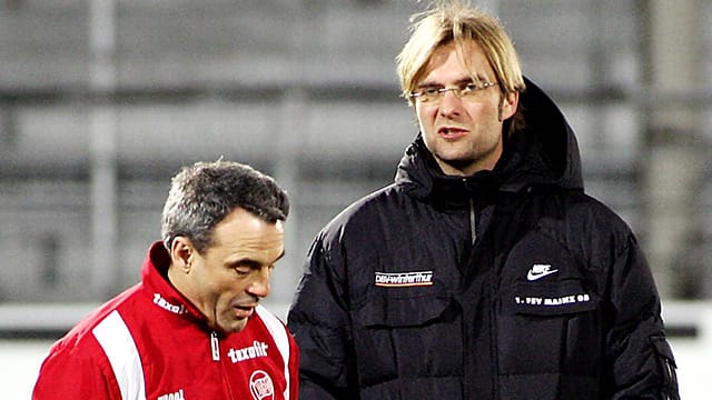 Jürgen Klopp (re.) und Wolfgang Frank