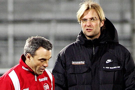 Jürgen Klopp (re.) und Wolfgang Frank