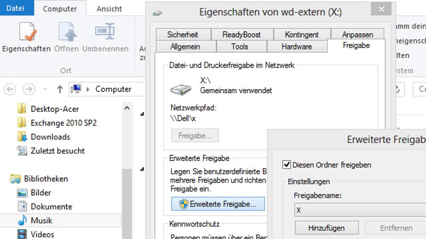 Berechtigungen für Dateien und Verzeichnisse unter Windows 8 verwalten