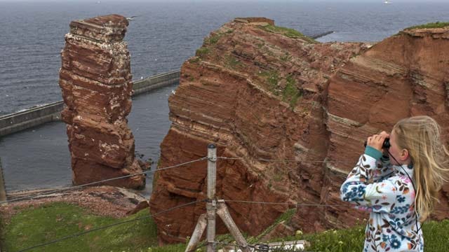 Der Vogelfelsen auf Helgoland ist sehr gut zugänglich