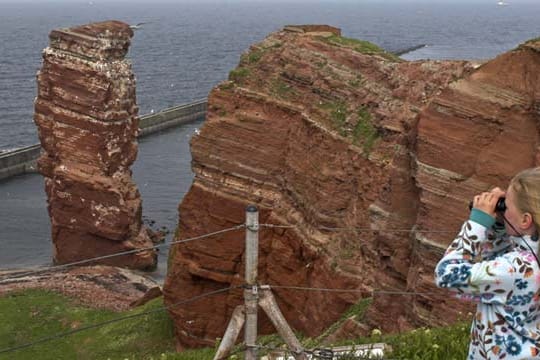 Der Vogelfelsen auf Helgoland ist sehr gut zugänglich