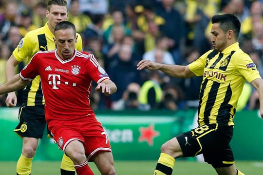 Franck Ribéry und Ilkay Gündogan im Duell.