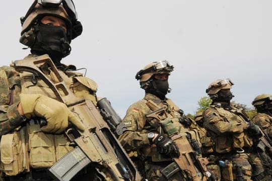 Mitglieder der Eliteeinheit "Kommando Spezialkräfte": Anfang Mai war erstmals ein KSK-Soldat in Afghanistan gefallen.