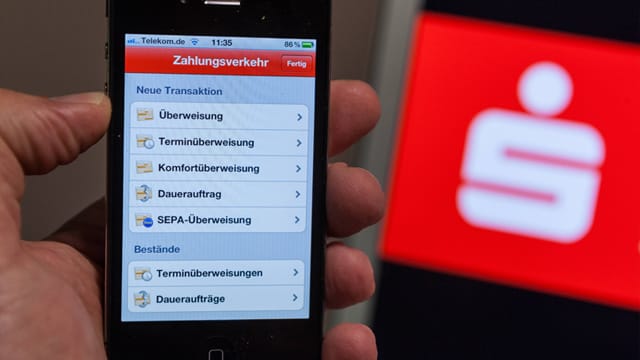 Auch bei der Sparkasse ist mobiles Online-Banking möglich