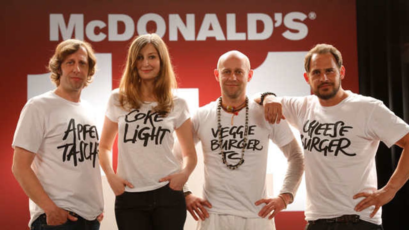 Prominentes Fast-Food: Oliver Korritke, Alexandra Maria Lara, JürgenVogel und Moritz Bleibtreu.