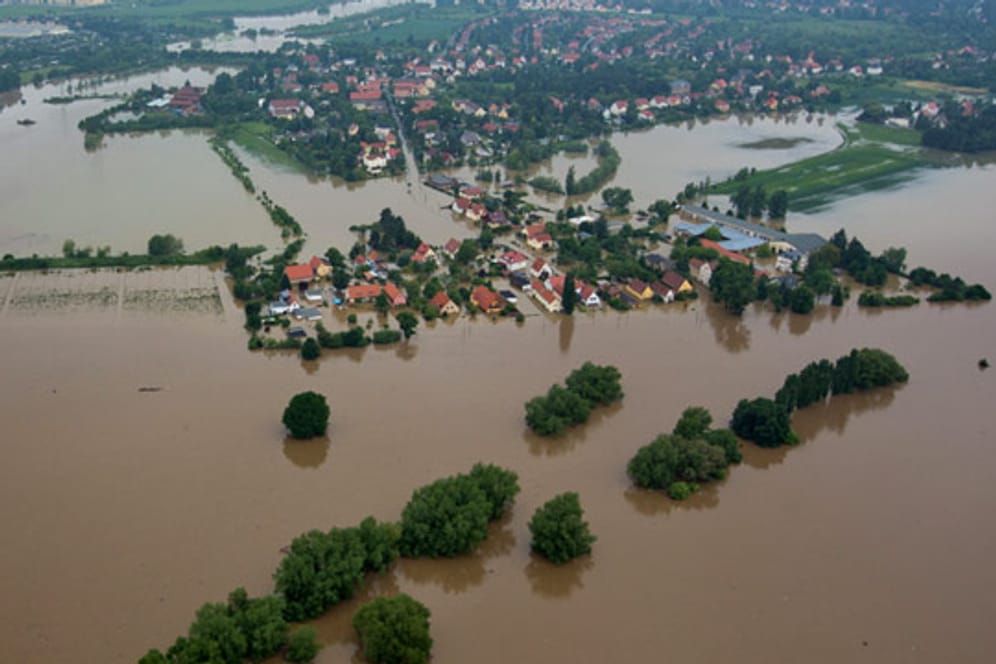 In Dresden ist das Hochwasser schon angekommen