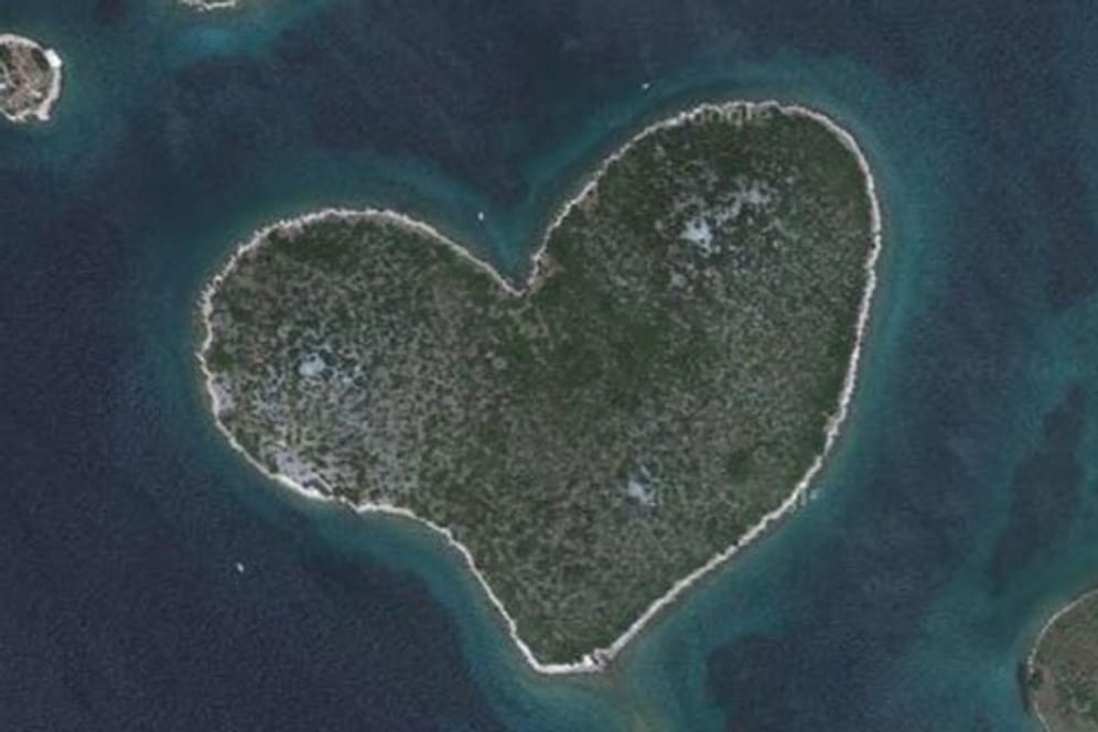 Etwas für Romantiker: Kroatiens herzförmige Insel Galesnjak.