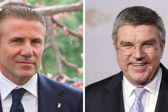 Zwei der aussichtsreichsten Kandidaten für die IOC-Präsidentschaft: der Ukrainer Sergej Bubka (links) und Dr. Thomas Bach aus Deutschland