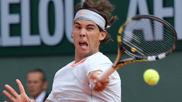 Rafael Nadal steht zum achten Mal im Finale der French Open. Rafael Nadal steht zum achten Mal im Finale der French Open.