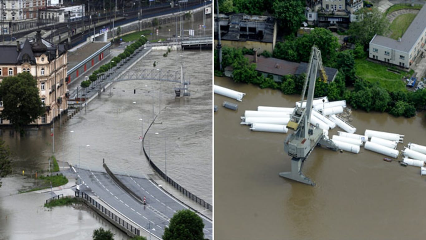 Wie die Usti an der Elbe waren auch in Tschechien viele Städte vom Hochwasser betroffen