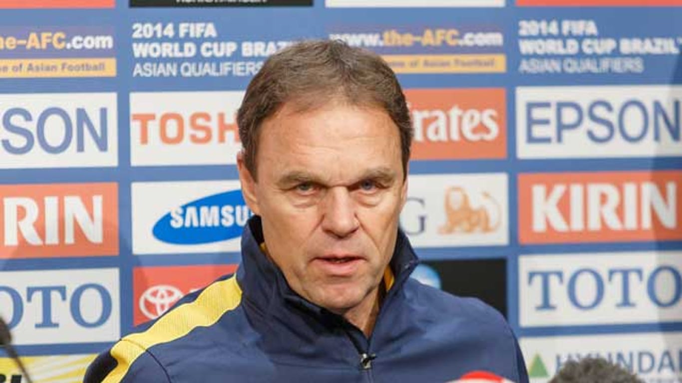 Peinliche Pressekonferenz für Australiens Trainer Holger Osieck.