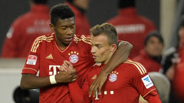 Zwei, die sich noch richtig entwickeln können: David Alaba (li.) und Xherdan Shaqiri. Zwei, die sich noch richtig entwickeln können: David Alaba (li.) und Xherdan Shaqiri.