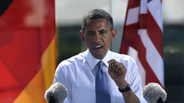 Hemdsärmelig betonte US-Präsident Barack Obama die deutsch-amerikanische Achse und rief dazu auf, selbst Geschichte zu schreiben