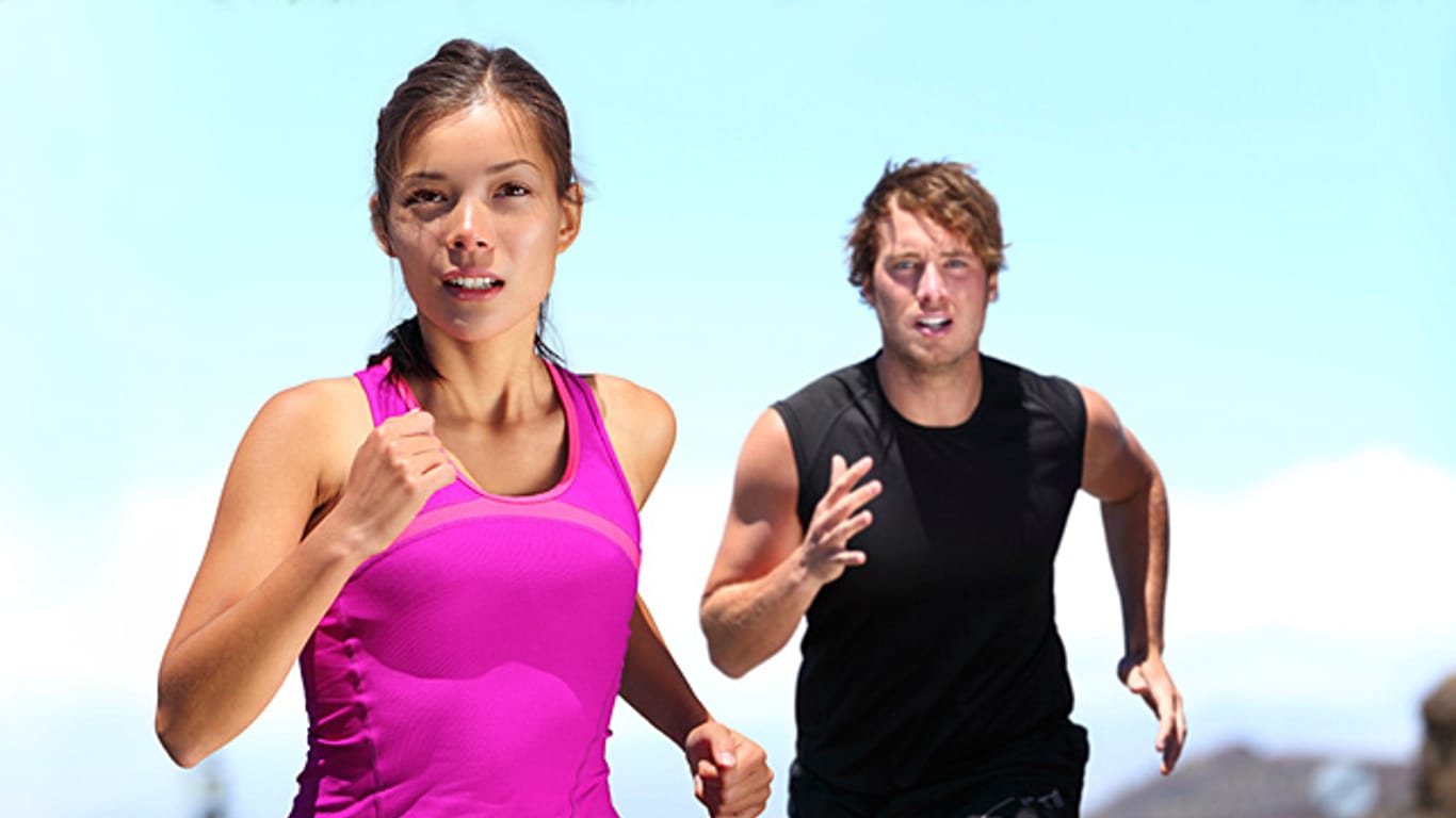 Laufen: Im Sommer sollten Läufer ein niedrigeres Lauftempo wählen.