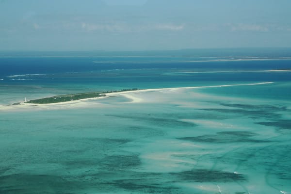 Mit der schmalen Landzunge misst die mosambikanische Insel rund 300 mal 1000 Meter.