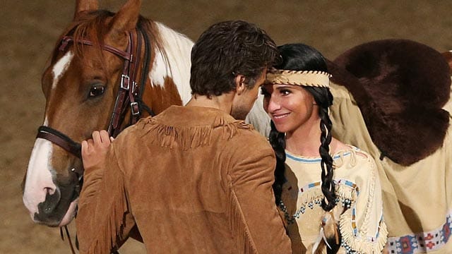 Sophie Wepper und Wayne Carpendale bei den Karl-May-Festspielen.