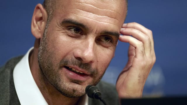 Pep Guardiola wird seine erste Ansprache in Deutsch halten.