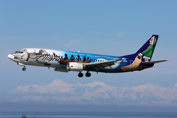 Alaska Airlines hat viele verschiedene Lackierungen zu bieten.