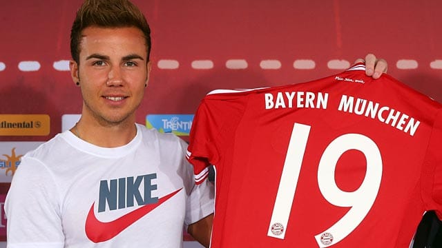 Mario Götzes T-Shirt des Sportartikelherstellers Nike verärgerte Bayern-Ausrüster adidas.