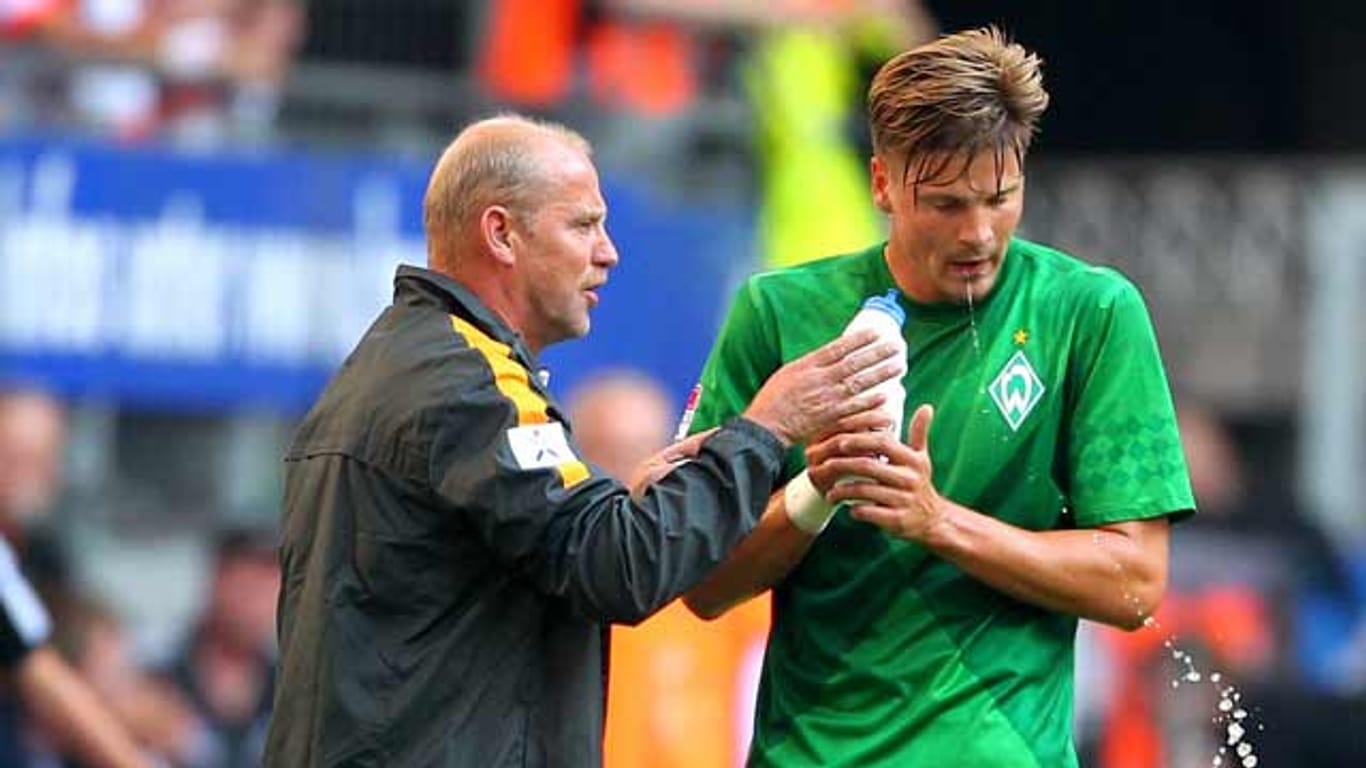 Die Zusammenarbeit zwischen Ex-Werder-Trainer Thomas Schaaf (li.) und Sebastian Prödl verlief nicht immer reibungslos.