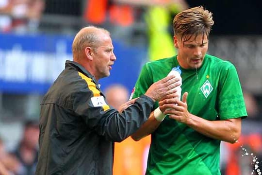 Die Zusammenarbeit zwischen Ex-Werder-Trainer Thomas Schaaf (li.) und Sebastian Prödl verlief nicht immer reibungslos.