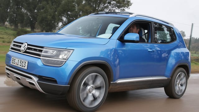 VW Taigun auf Erprobungsfahrt 2013 in Argentinien - so wird das Mini-SUV nicht kommen. VW Taigun auf Erprobungsfahrt 2013 in Argentinien - so wird das Mini-SUV nicht kommen.