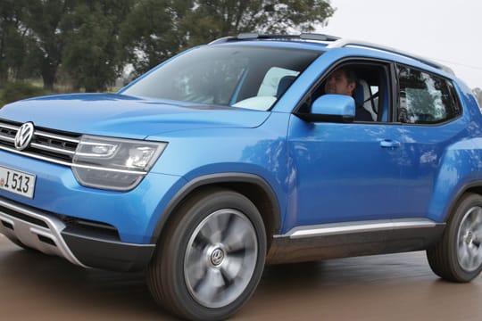 VW Taigun auf Erprobungsfahrt 2013 in Argentinien - so wird das Mini-SUV nicht kommen.