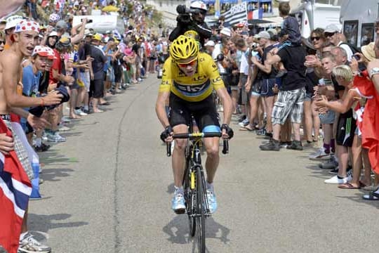 Christopher Froome im Anstieg zum Mont Ventoux.