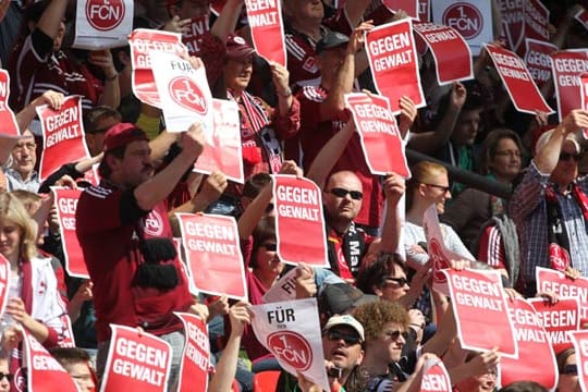 Nürnberg-Fans setzten in der letzten Saison ein Zeichen gegen Gewalt.