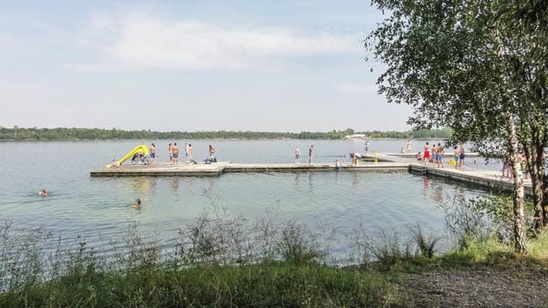 Auch die Messstelle im Strandbad Markranstädt am Kulkwitzer See bei Leipzig schneidet "sehr gut" ab.