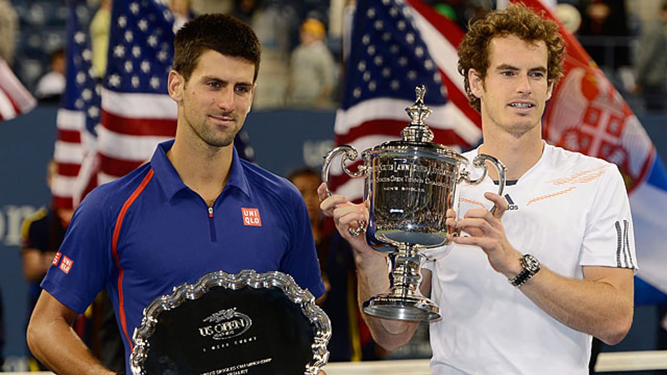 Andy Murray (r.) gewann das Finale der US Open im vergangenen Jahr.