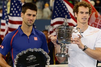Andy Murray (r.) gewann das Finale der US Open im vergangenen Jahr.