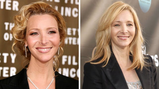 13 Jahre liegen zwischen den Bildern. Mit 50 Jahren (rechts) sieht Lisa Kudrow aus, als sei sie in der Zwischenzeit kaum gealtert.