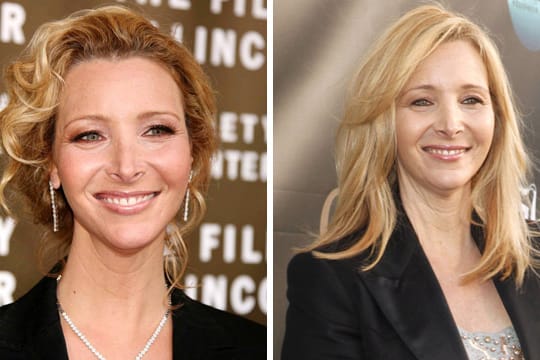 13 Jahre liegen zwischen den Bildern. Mit 50 Jahren (rechts) sieht Lisa Kudrow aus, als sei sie in der Zwischenzeit kaum gealtert.