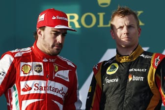 Fernando Alonso (li.) und Kimi Räikkönen werden als neue Kollegen von Weltmeister Sebastian Vettel gehandelt.