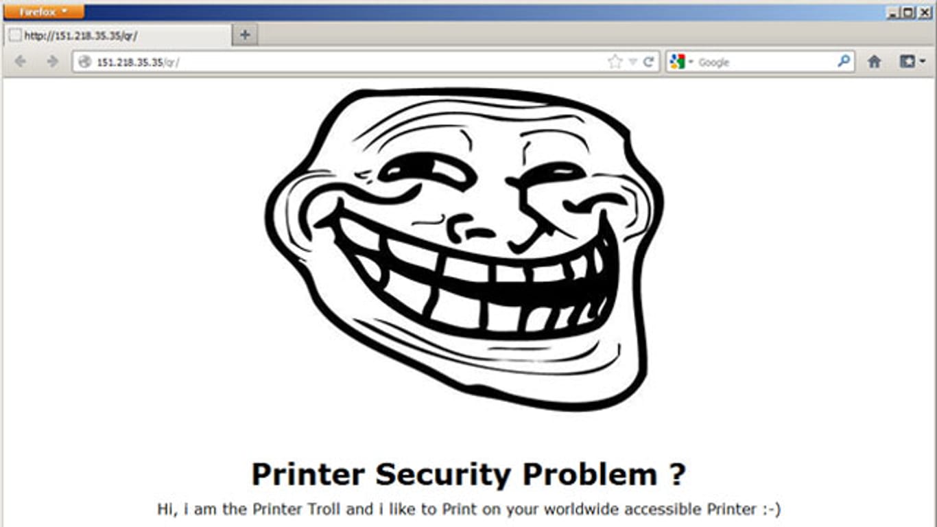 Hacker kapern Drucker: Scherz-Seite mit Drucker-Troll macht auf Sicherheits-Problem aufmerksam