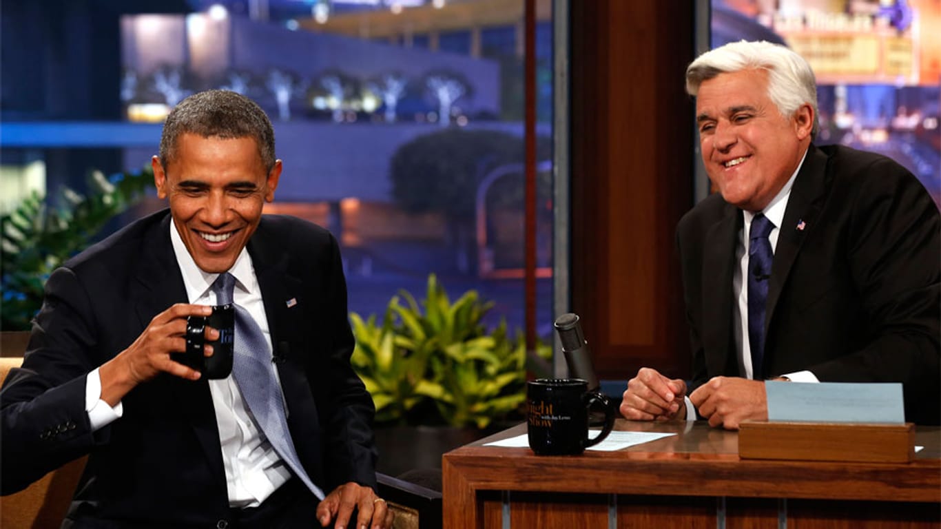 US-Präsident Barack Obama mit Talkmaster Jay Leno