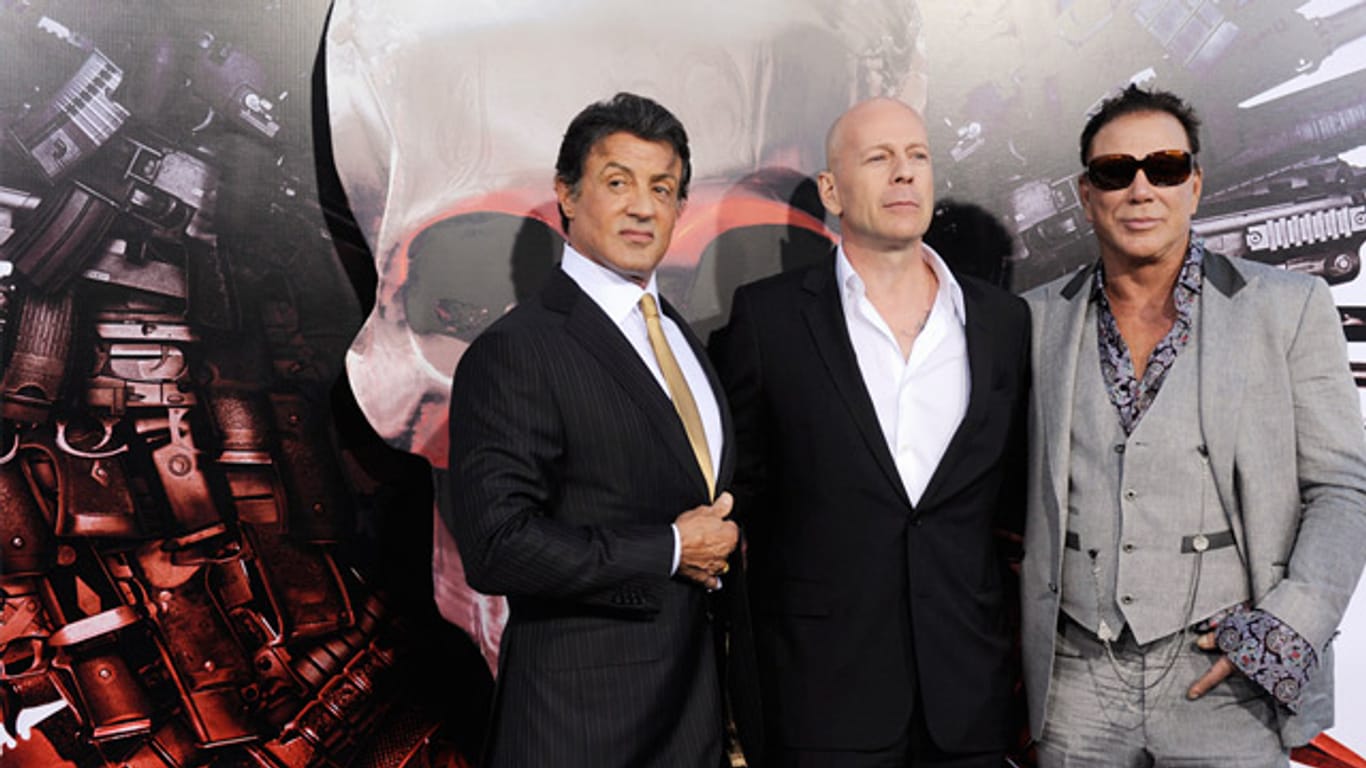 Liegen im Clinch: Sylvester Stallone und Bruce Willis.
