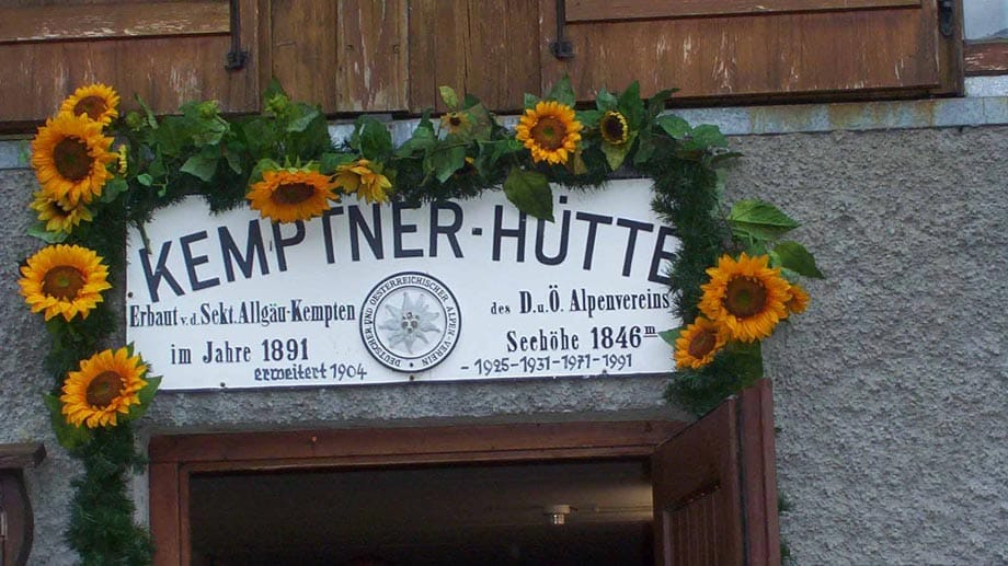 Transalp von Oberstdorf nach Meran: Kemptener Hütte.