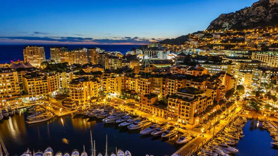 Platz 4: Monaco an der Côte d'Azur.