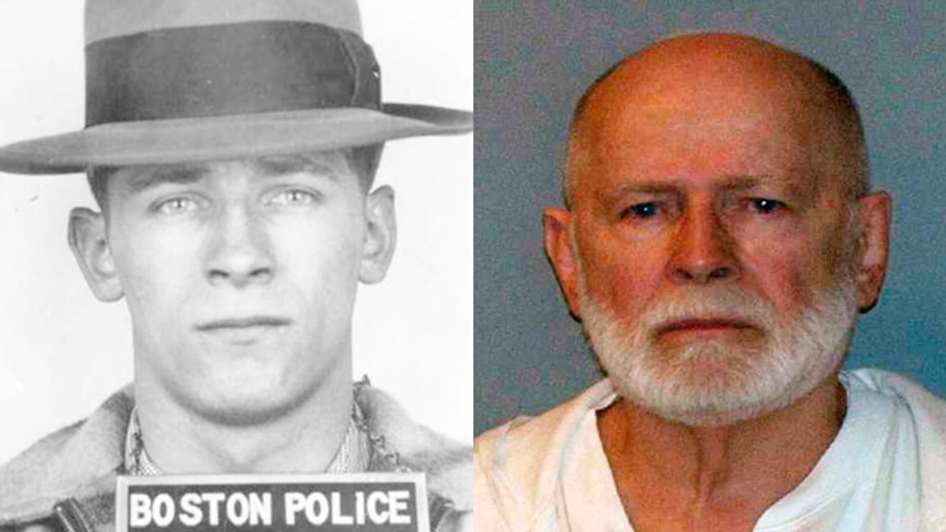 Zwischen diesen beiden Fotos liegen fast 60 Jahre: Mafiaboss James "Whitey" Bulger damals und heute