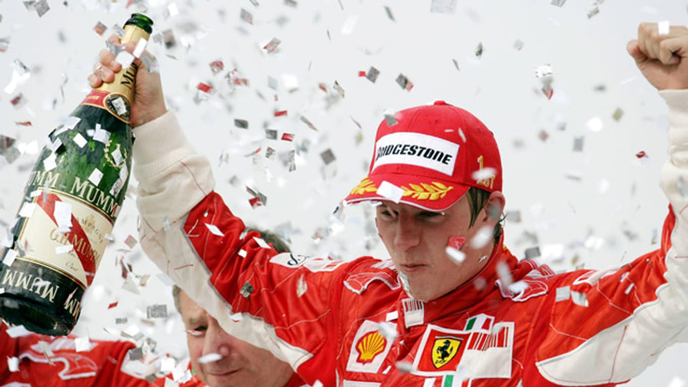 Kimi Räikkönen feierte 2007 mit Ferrari den WM-Titel.