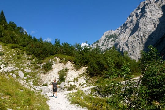 Wandern zur Zugspitze.