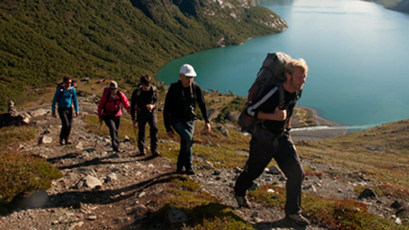 Wandern in Norwegen: Tour über die Besseggen.