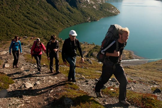 Wandern in Norwegen: Tour über die Besseggen.