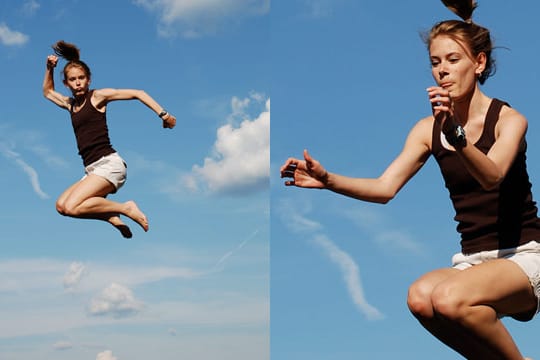 Abnehmen: Trampolinspringen macht Spaß und lässt die Pfunde purzeln.