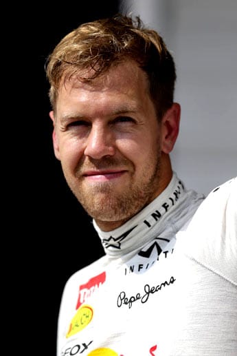 Sebastian Vettel mit dunkelblonden Haaren Sebastian Vettel mit dunkelblonden Haaren