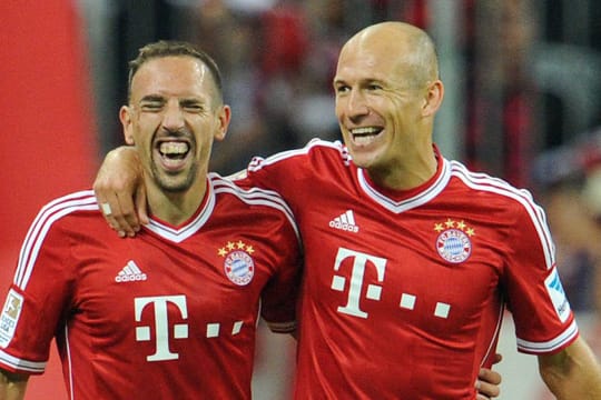 Franck Ribéry (li.) und Arjen Robben