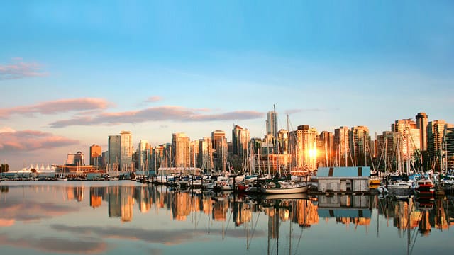 Die wunderschöne Skyline von Vancouver.